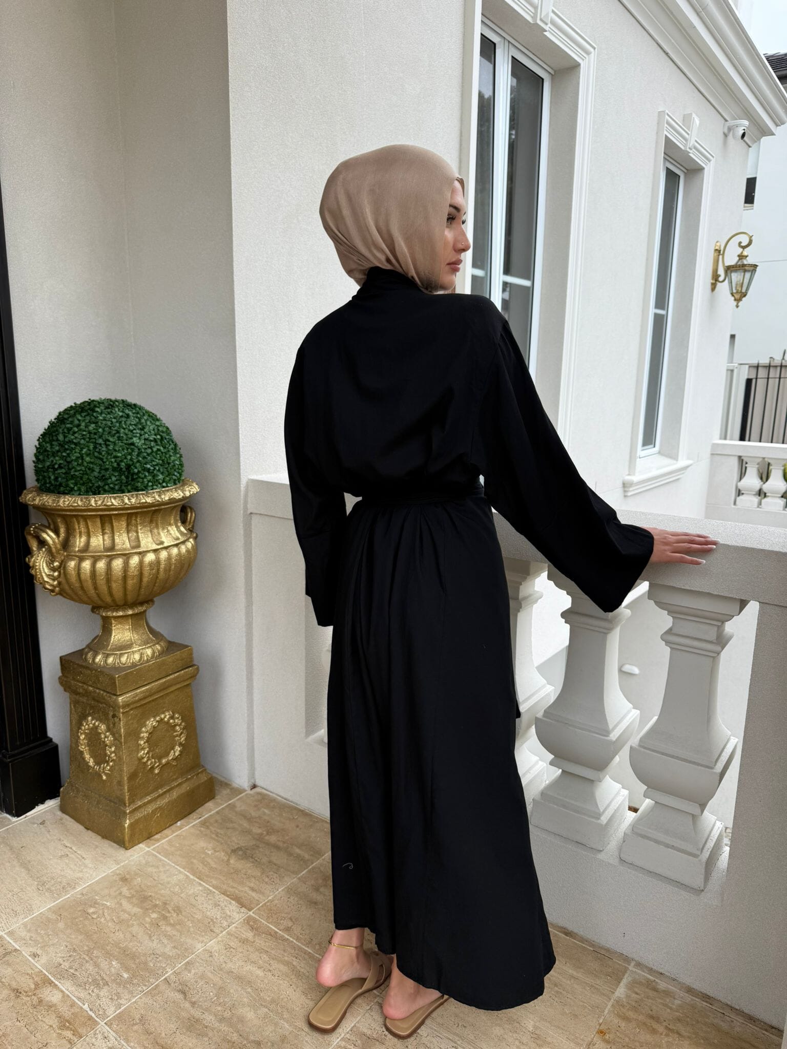 Linen Abaya Set