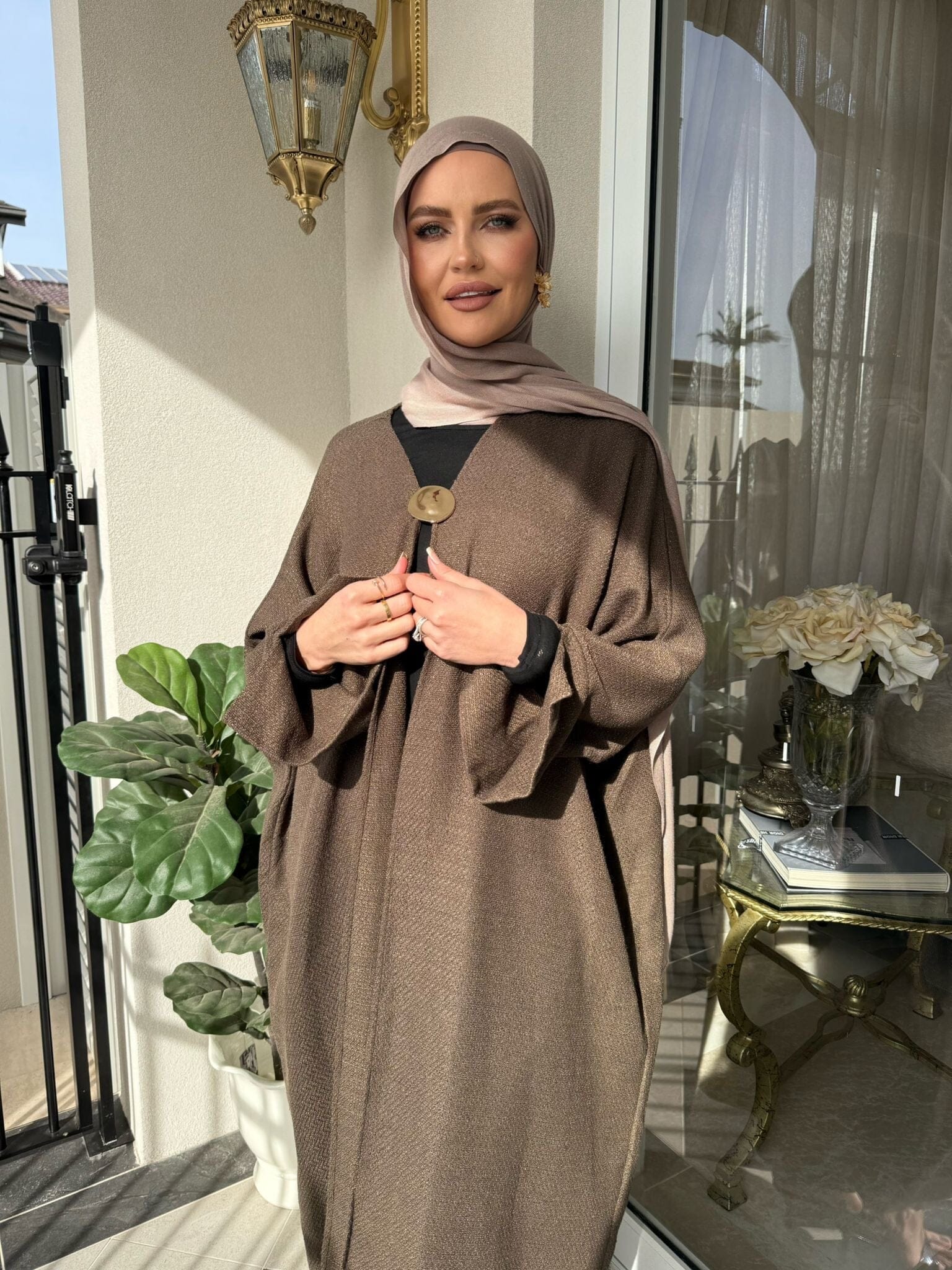 Tweed Abaya Kimono