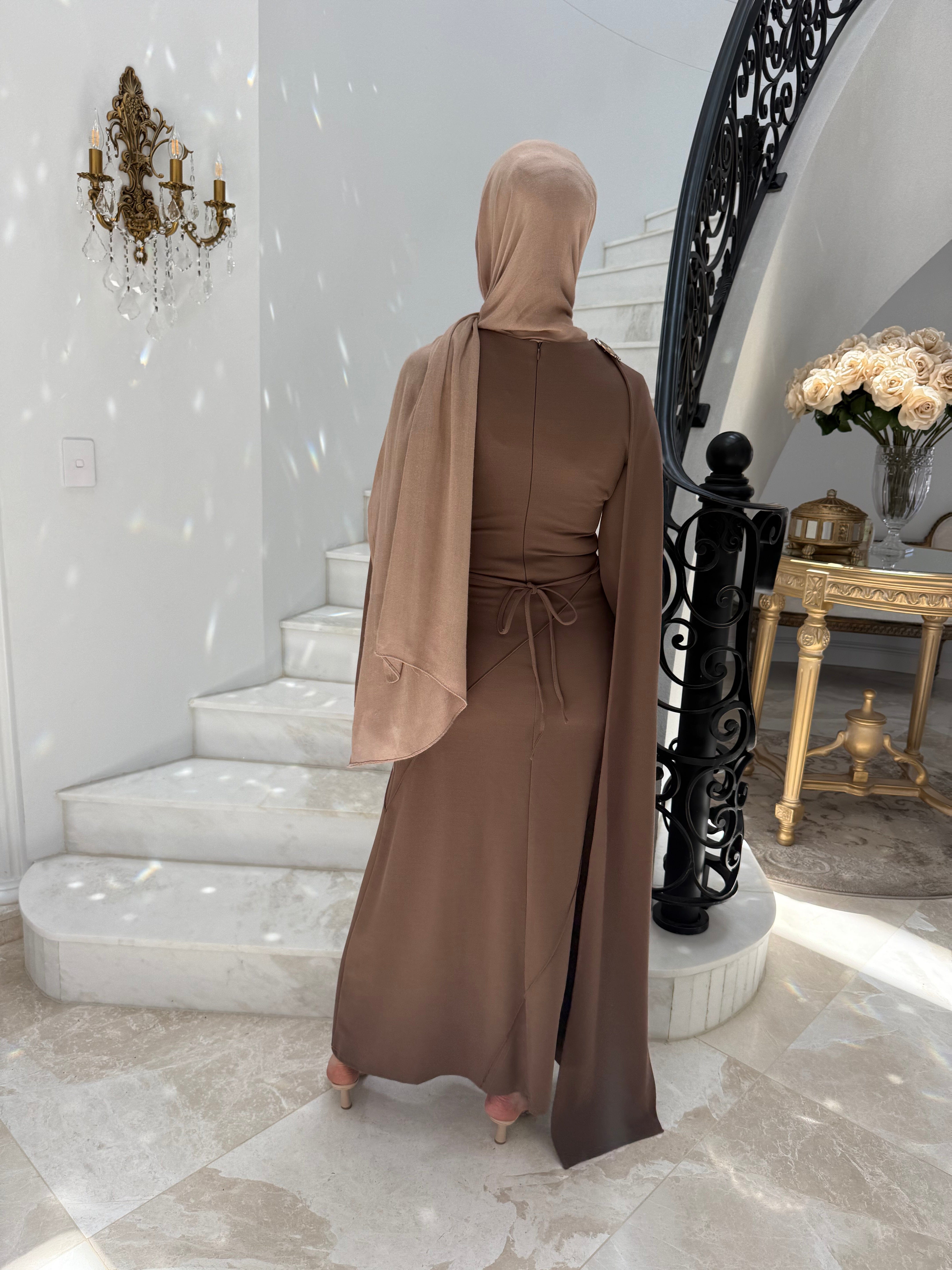 Drape Brooch Dress
