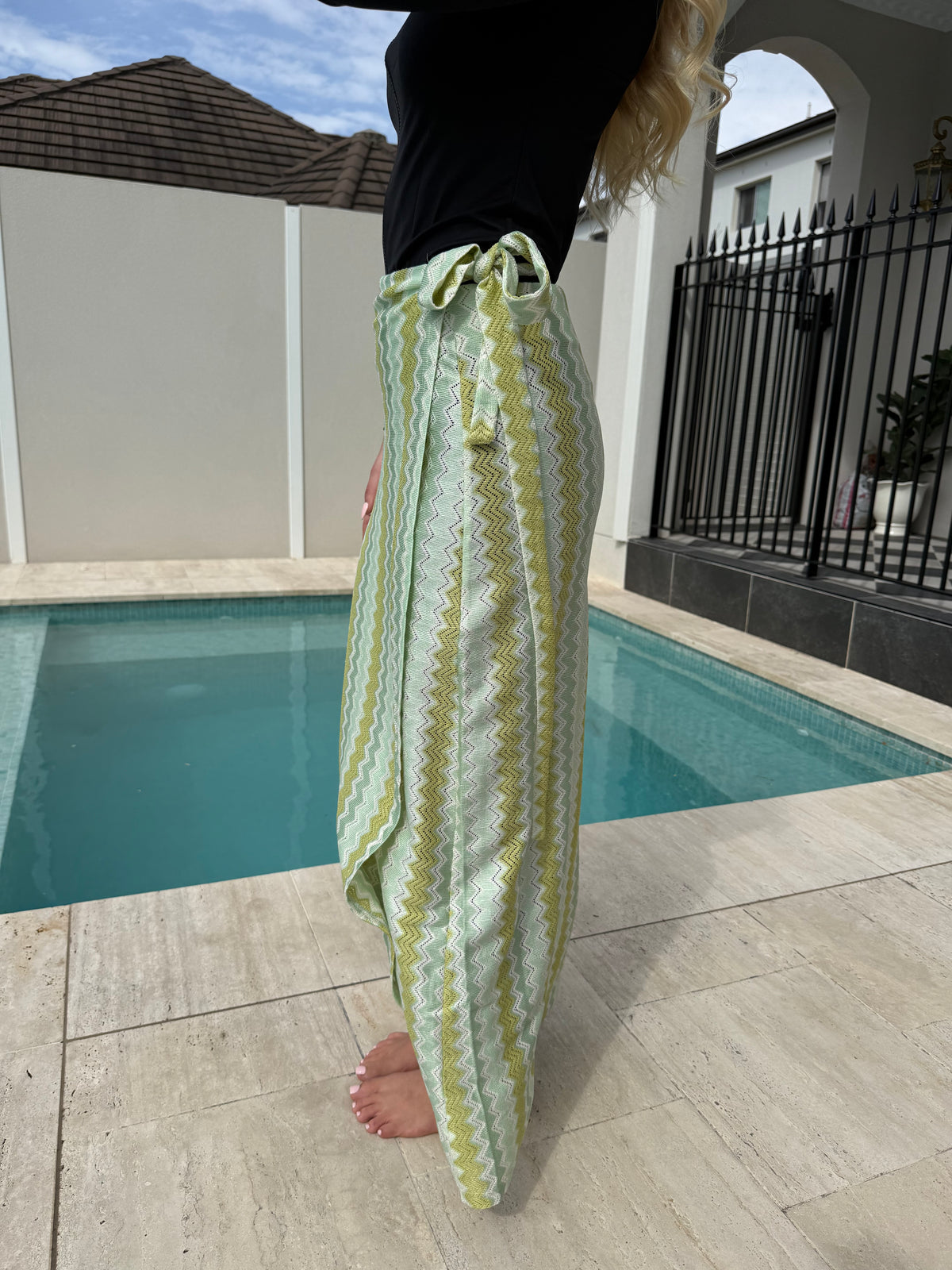 Crochet Lime Wrap Sarong