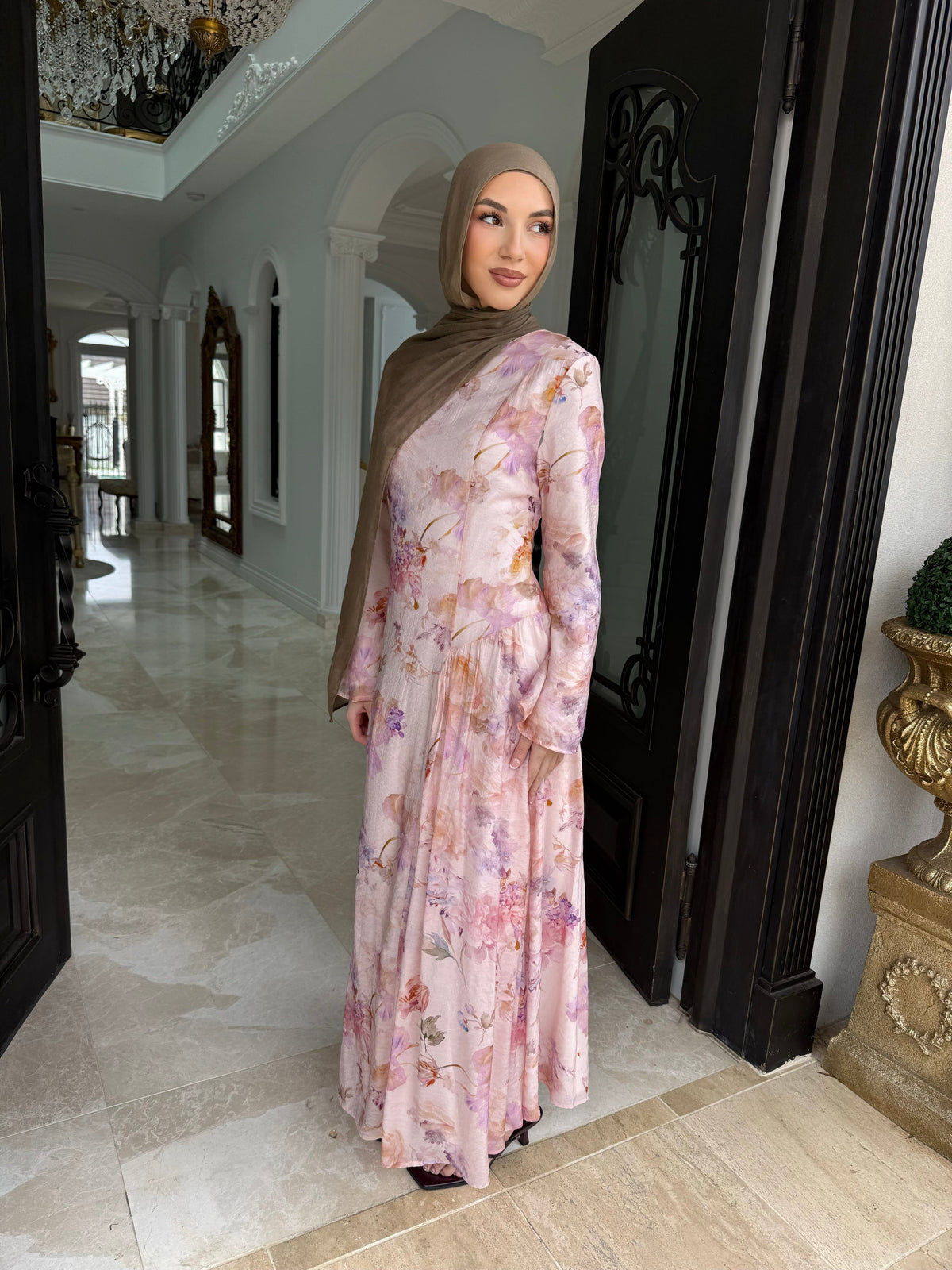 Lora Pink Floral Dress