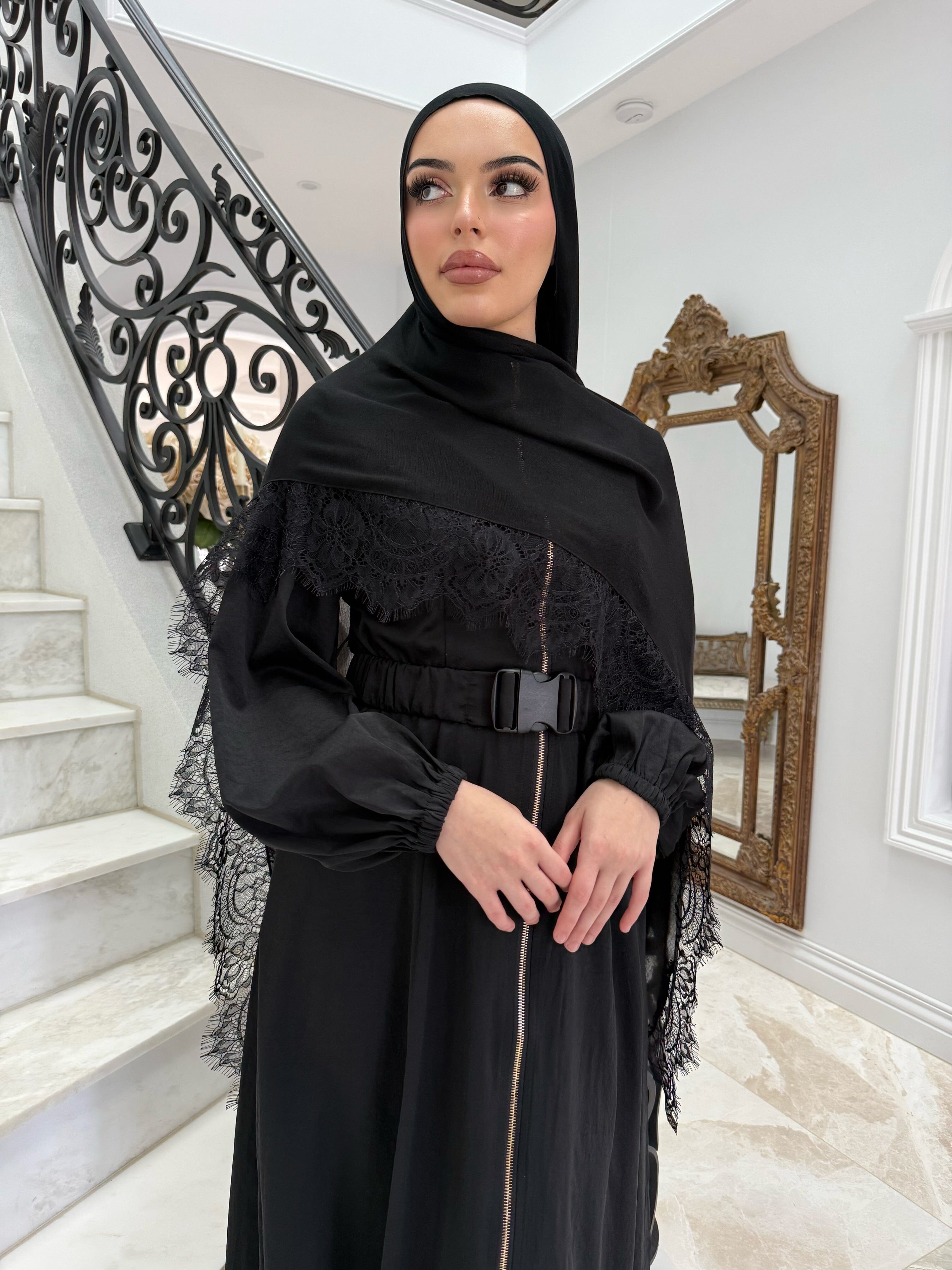 Black Lace Modal Shawl