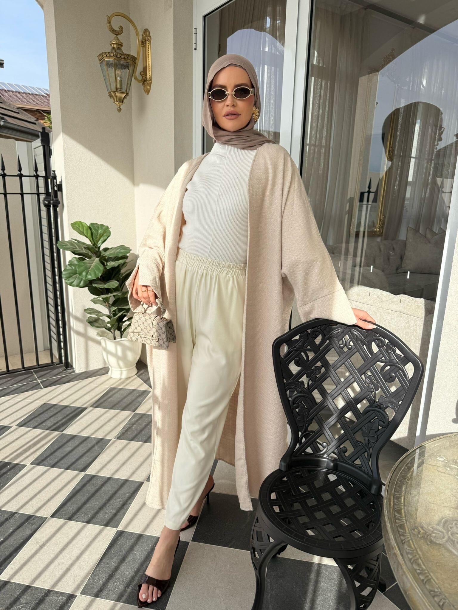 Tweed Abaya Kimono
