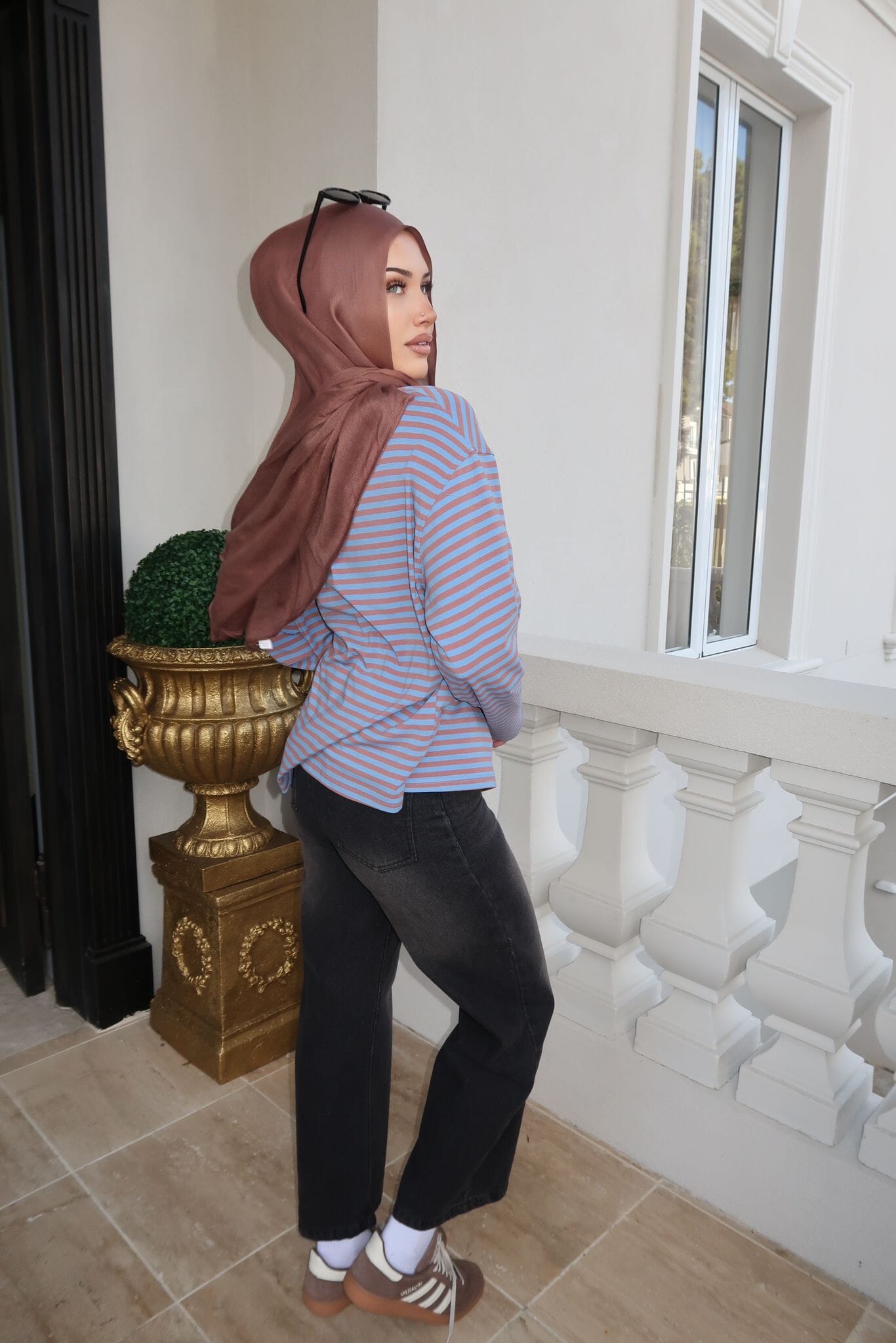 Blue Stripe Top