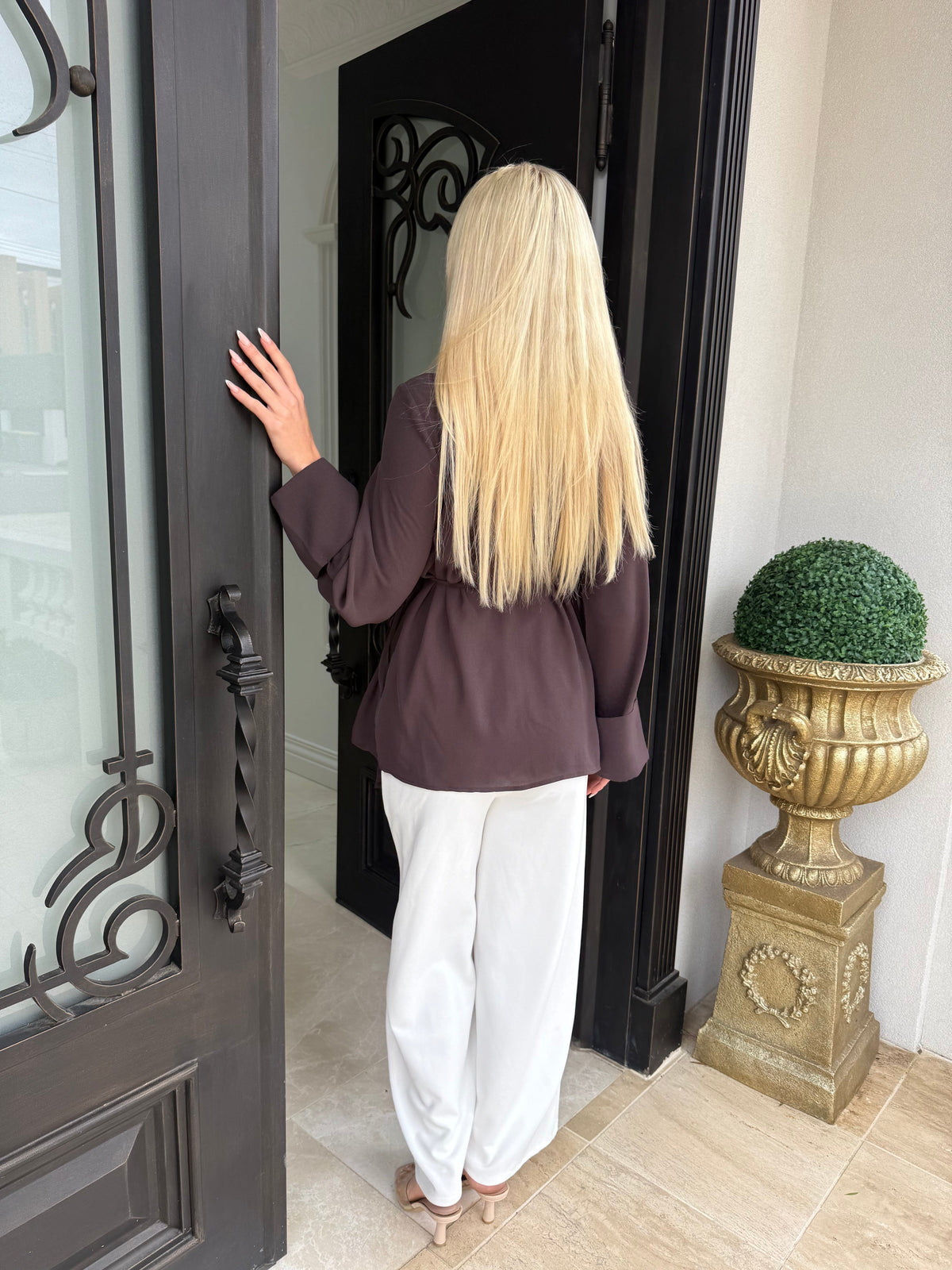Tie Up Belle Sleeve Blouse