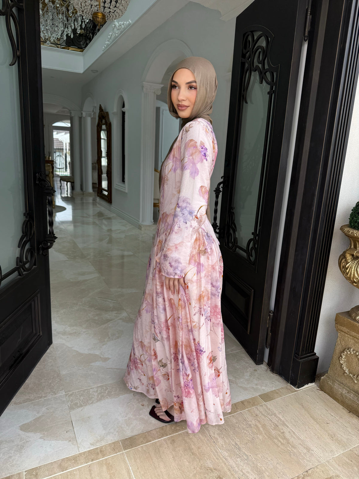 Lora Pink Floral Dress
