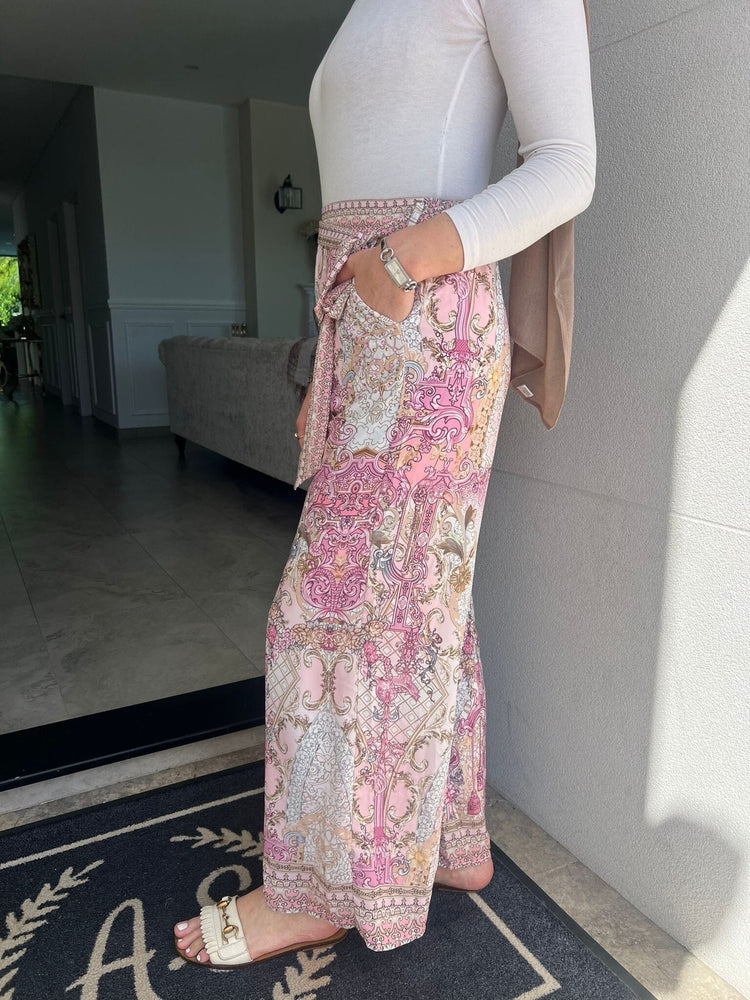 Pink Shell Beaded Pants