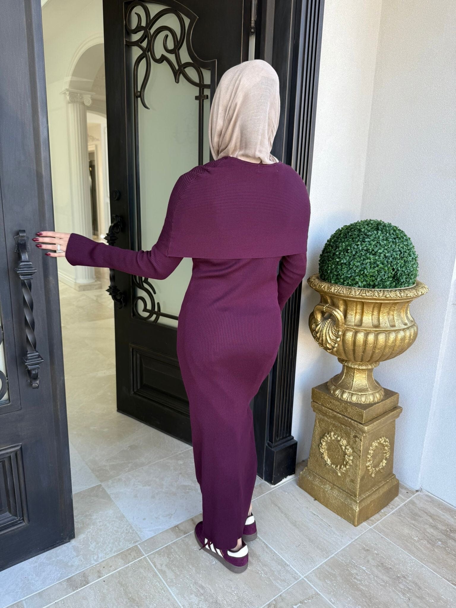 Ribbed Scarf Dress