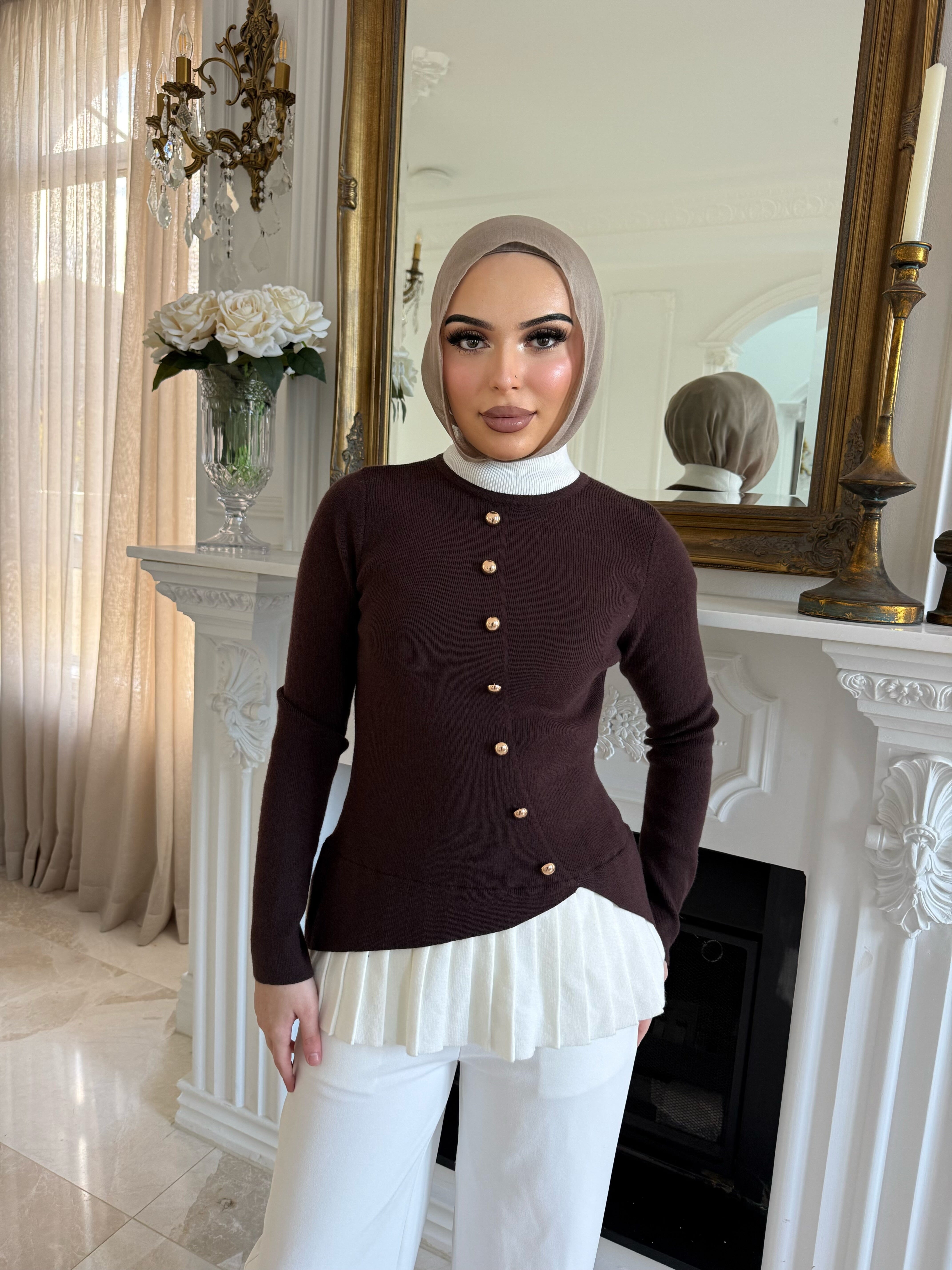 Knit Pleated Jumper