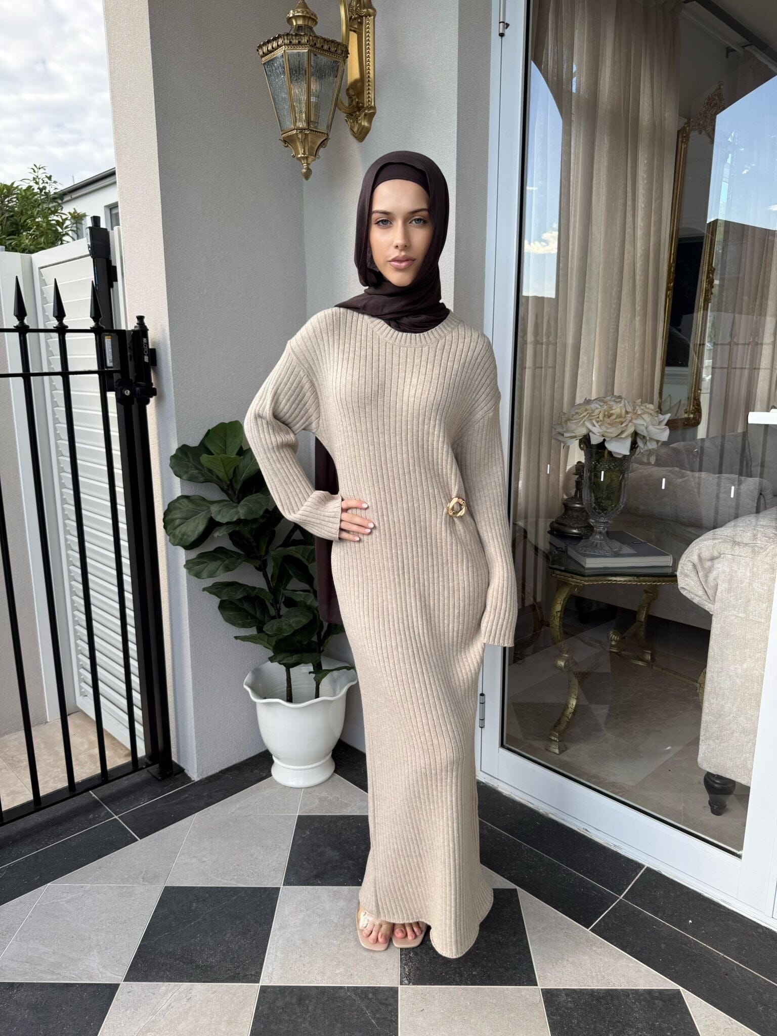 Knit Brooch Dress