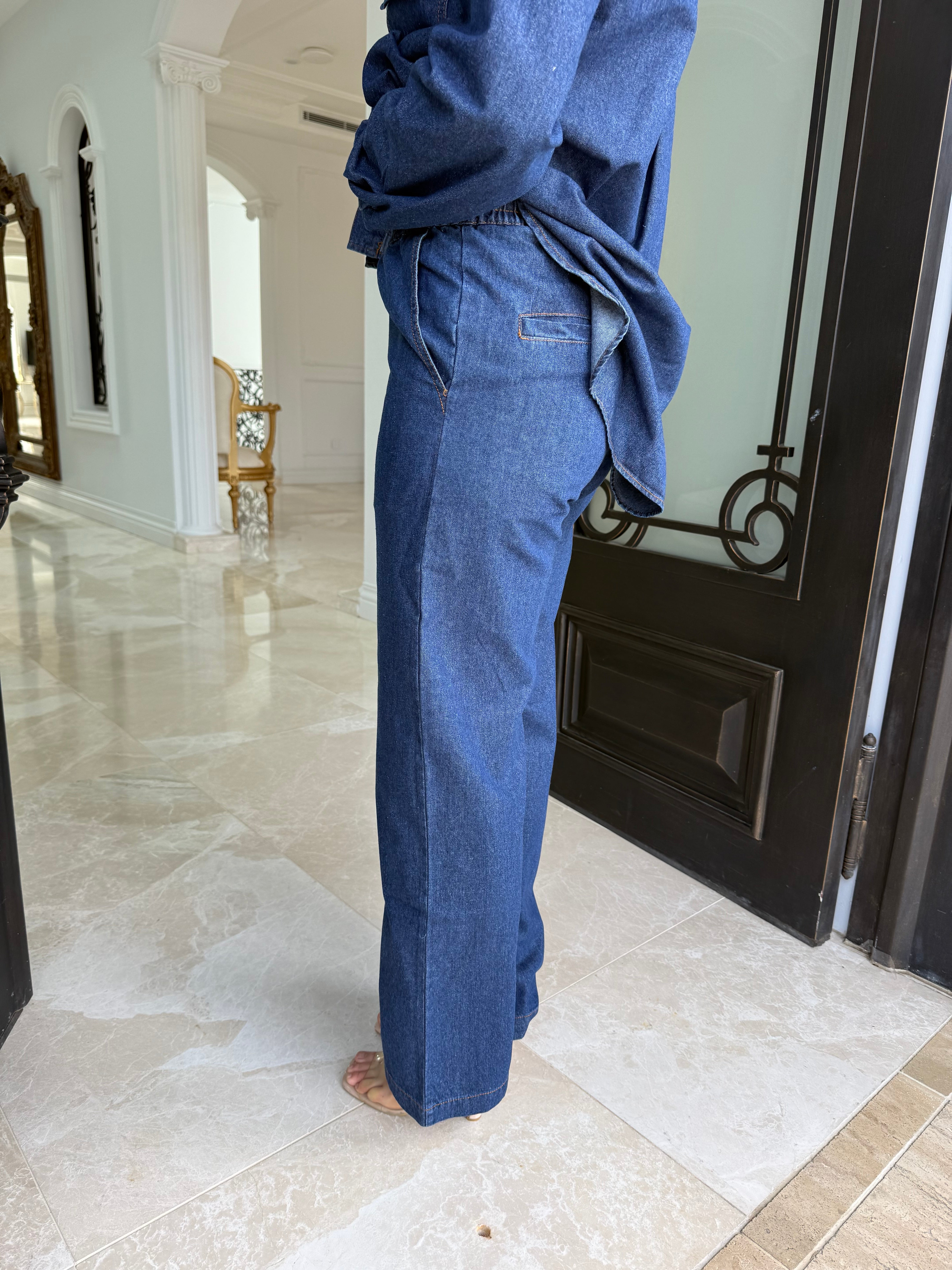 Denin Shacket Set