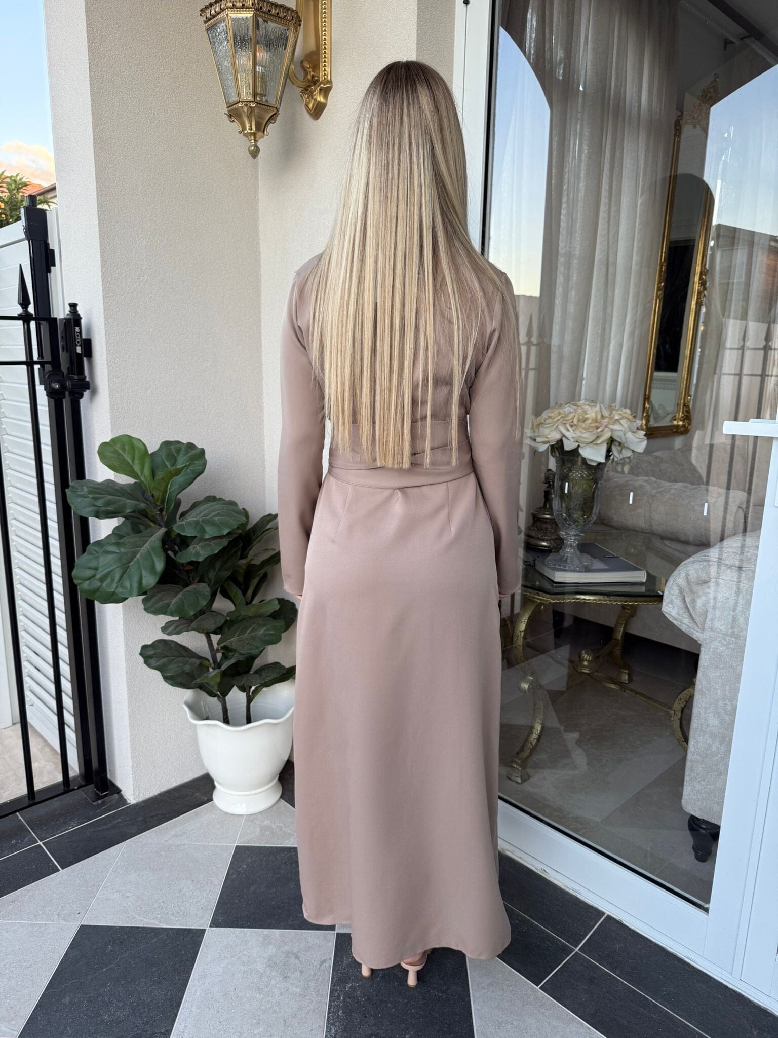 Button Belt Dress