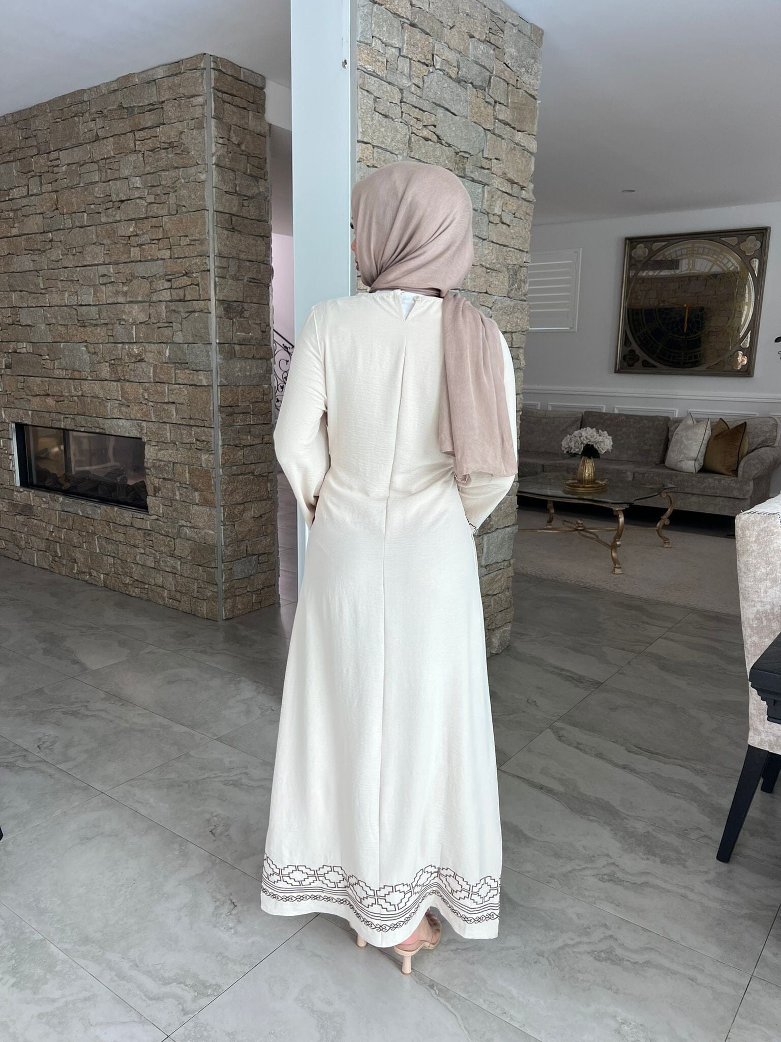 Embroidery Abaya Set