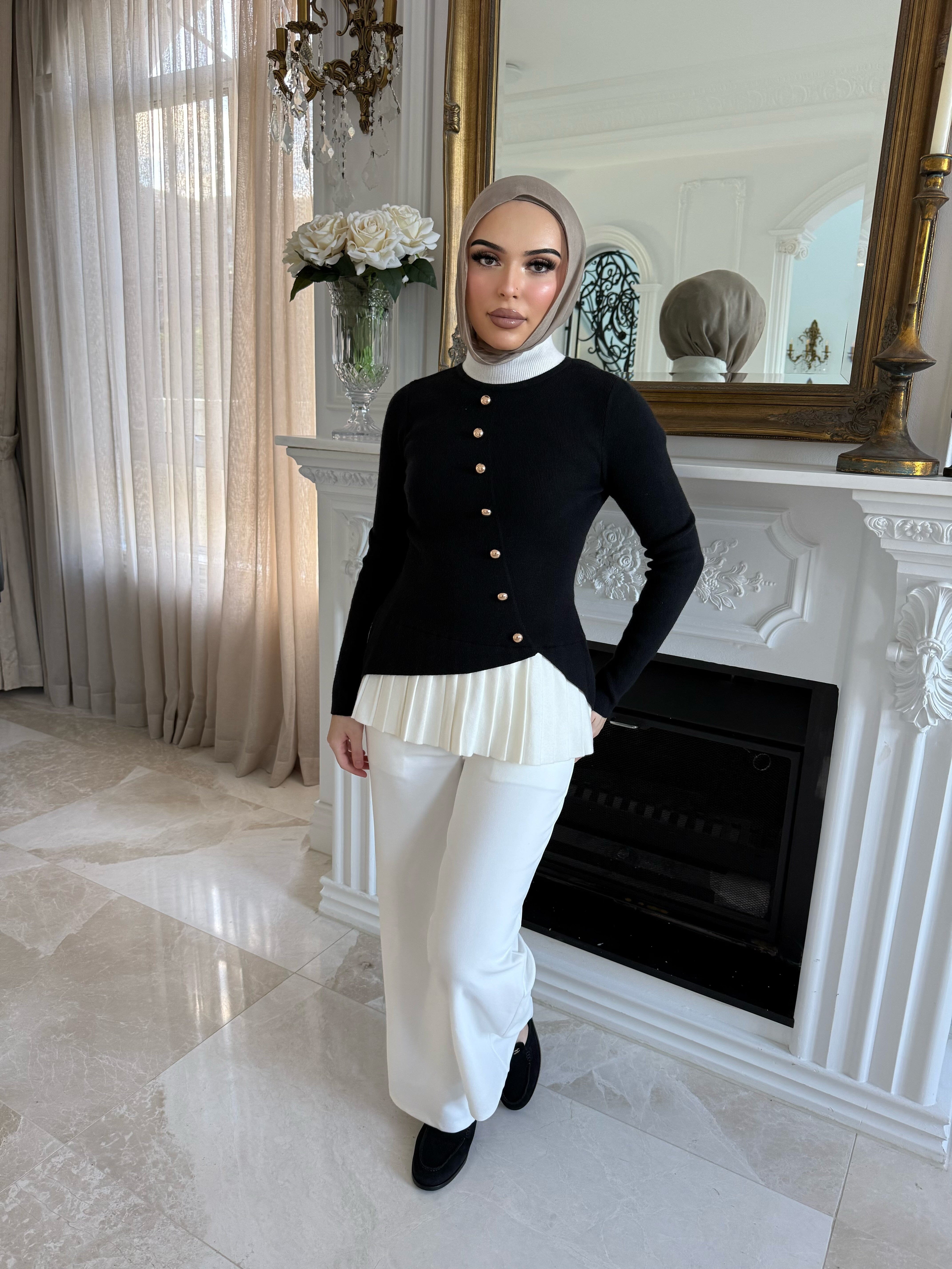 Knit Pleated Jumper