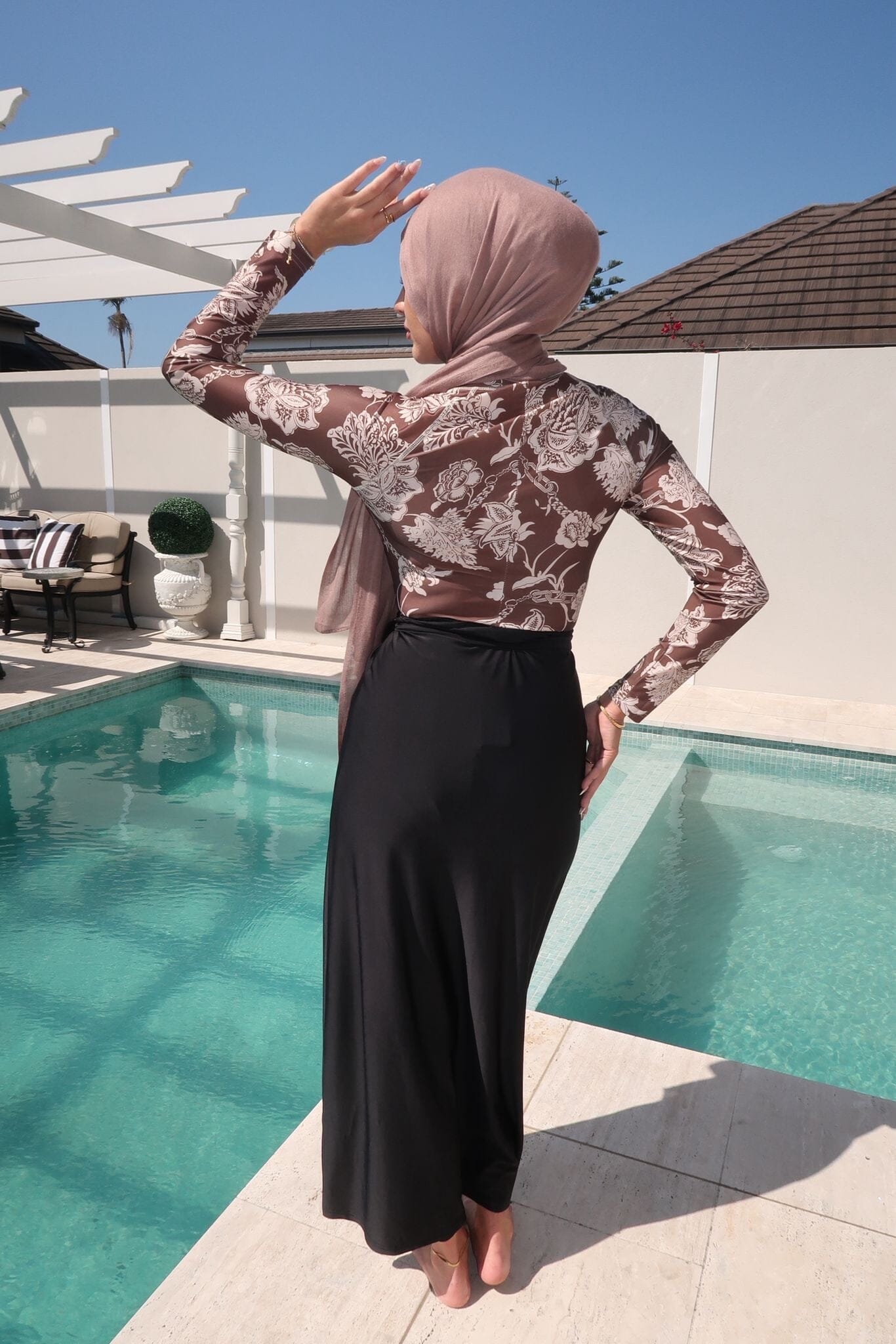 Brunette Swim Body Suite