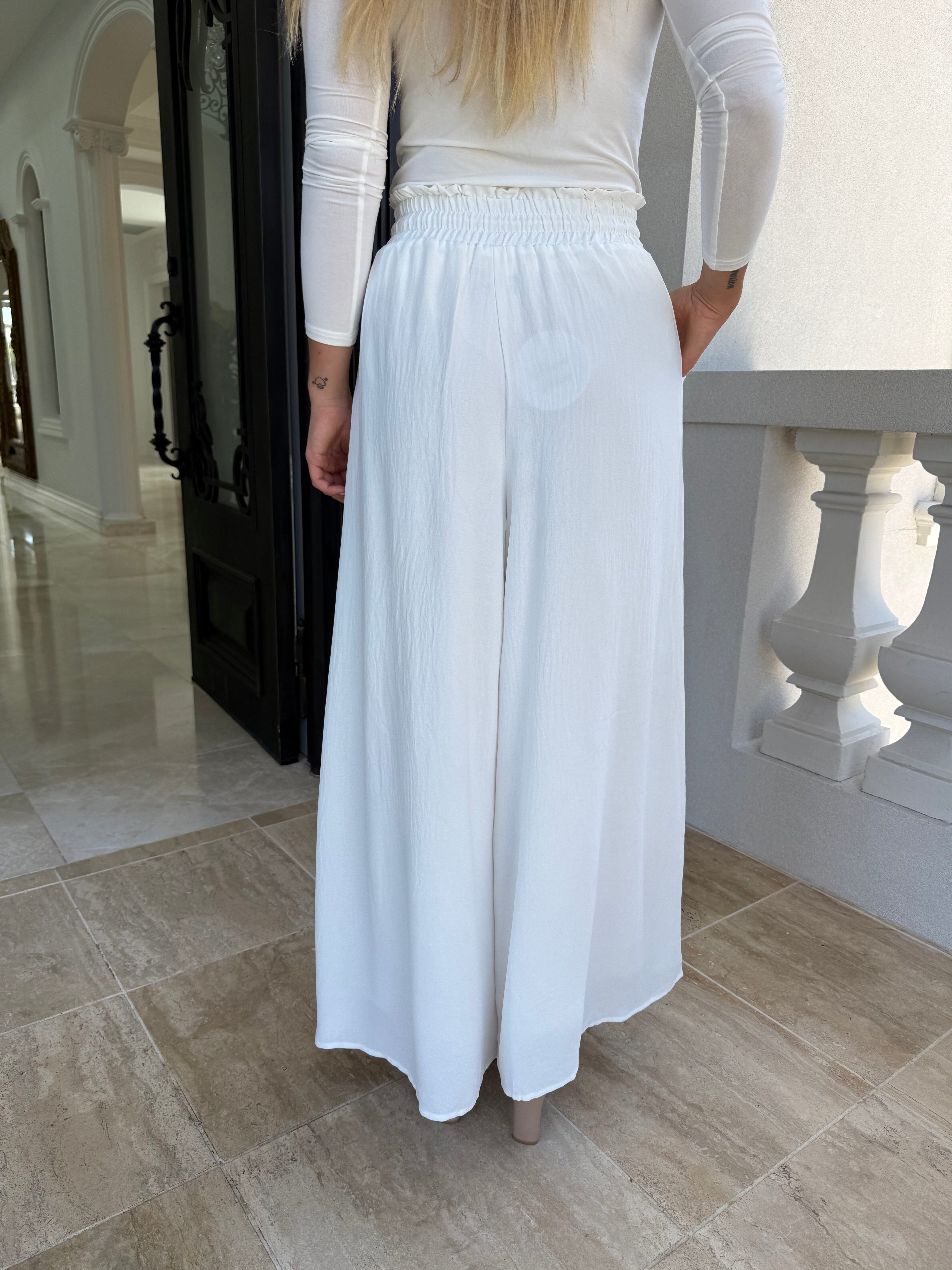Elastic Wide Pants