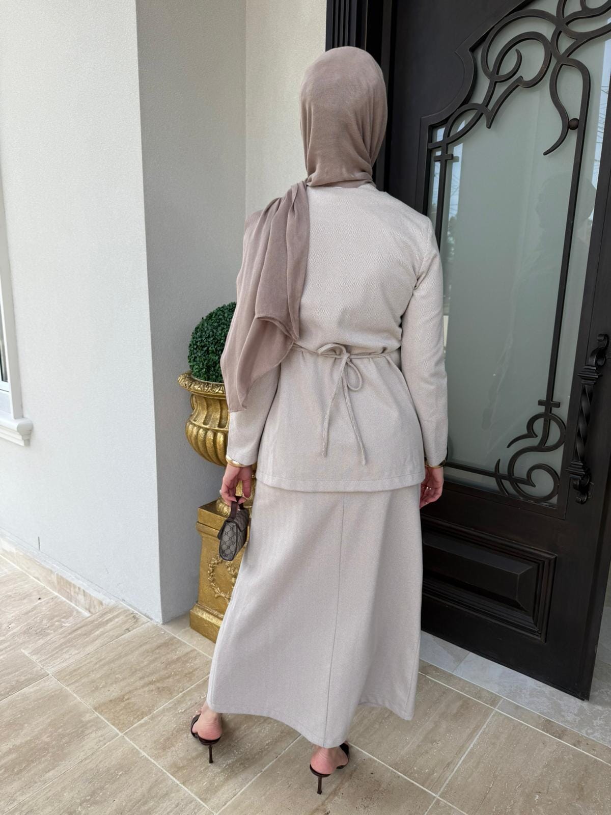 Textured Skirt Set