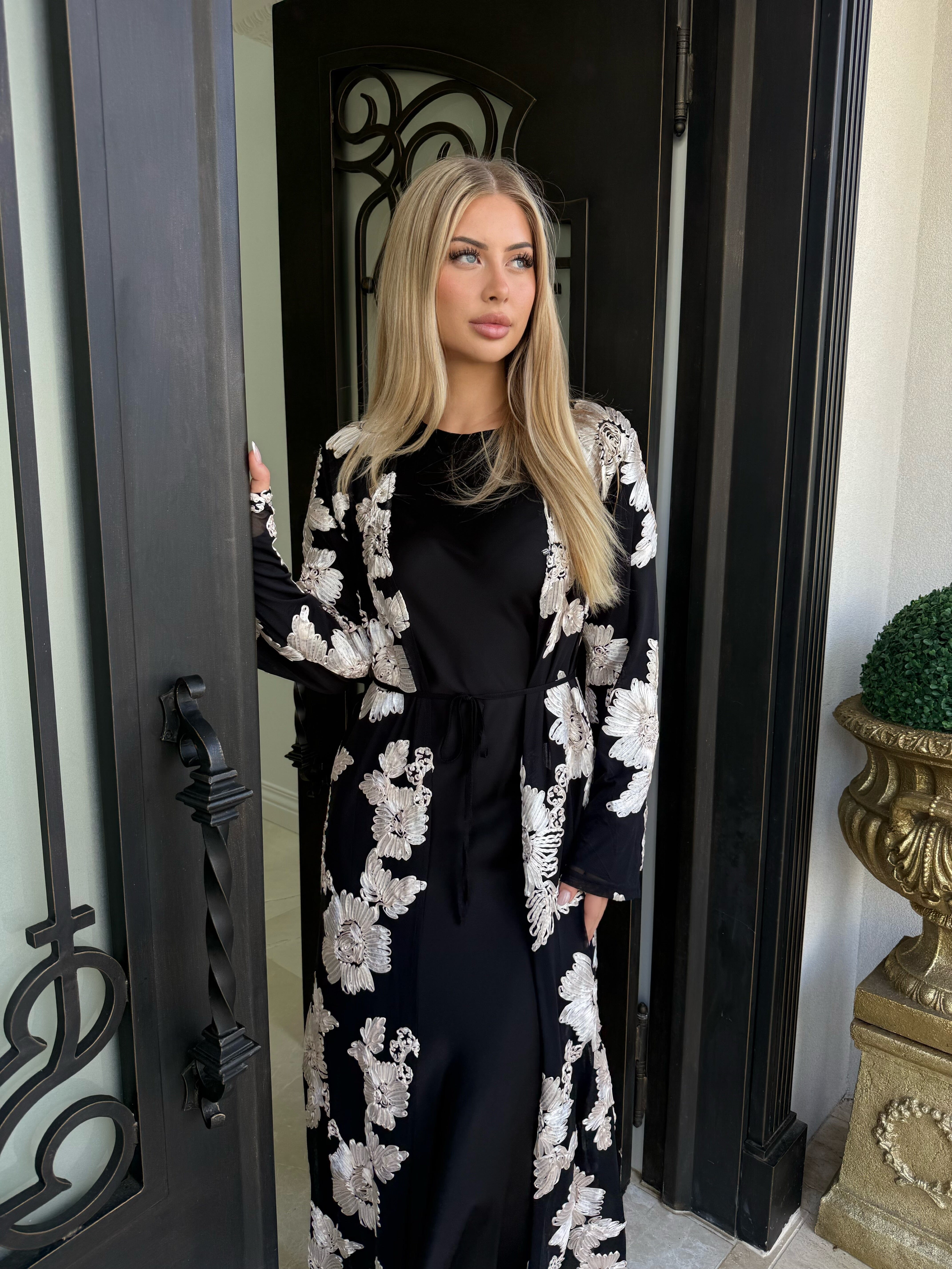 Flower Embroidery Cape