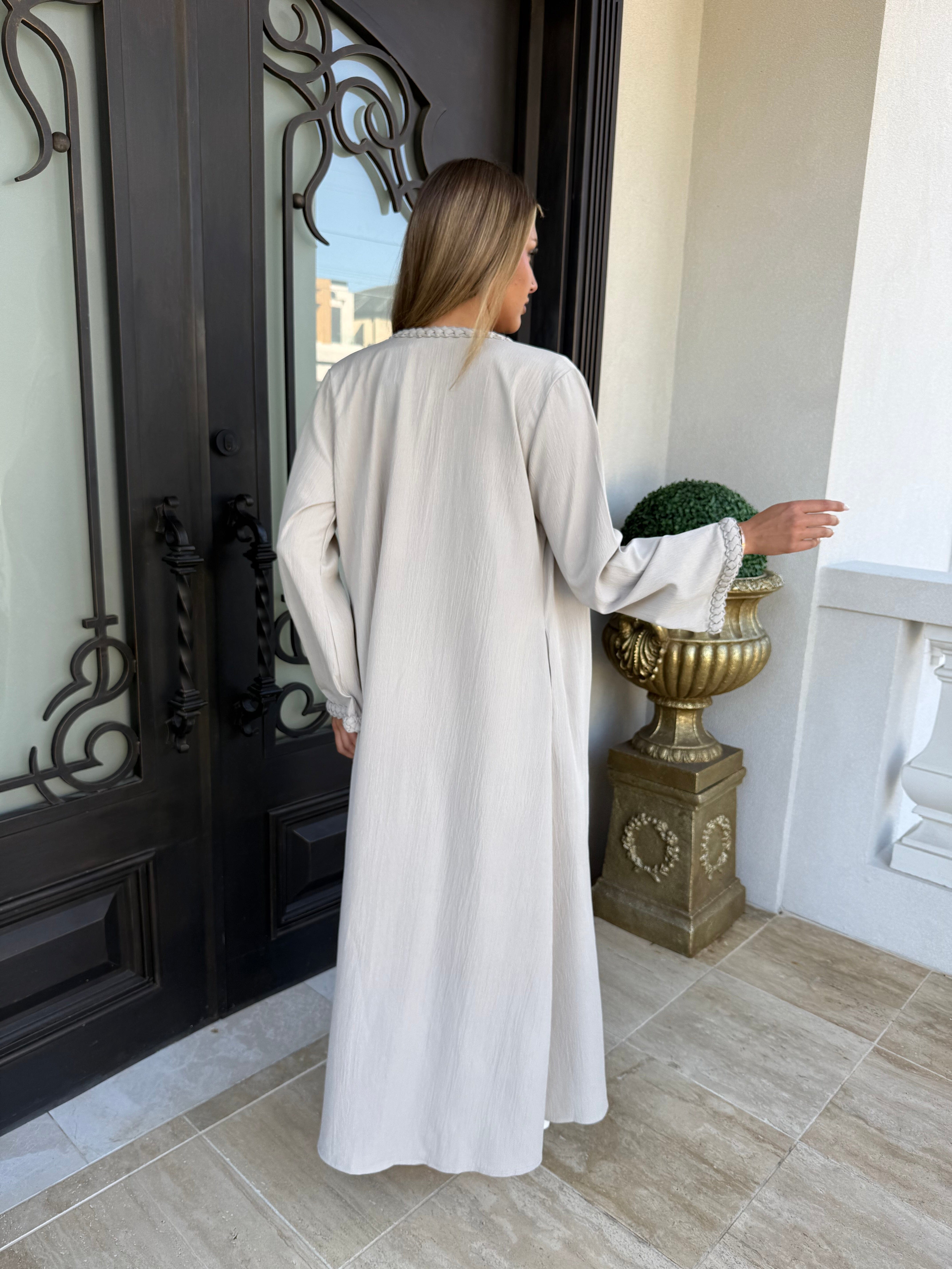 Braided Edge Abaya