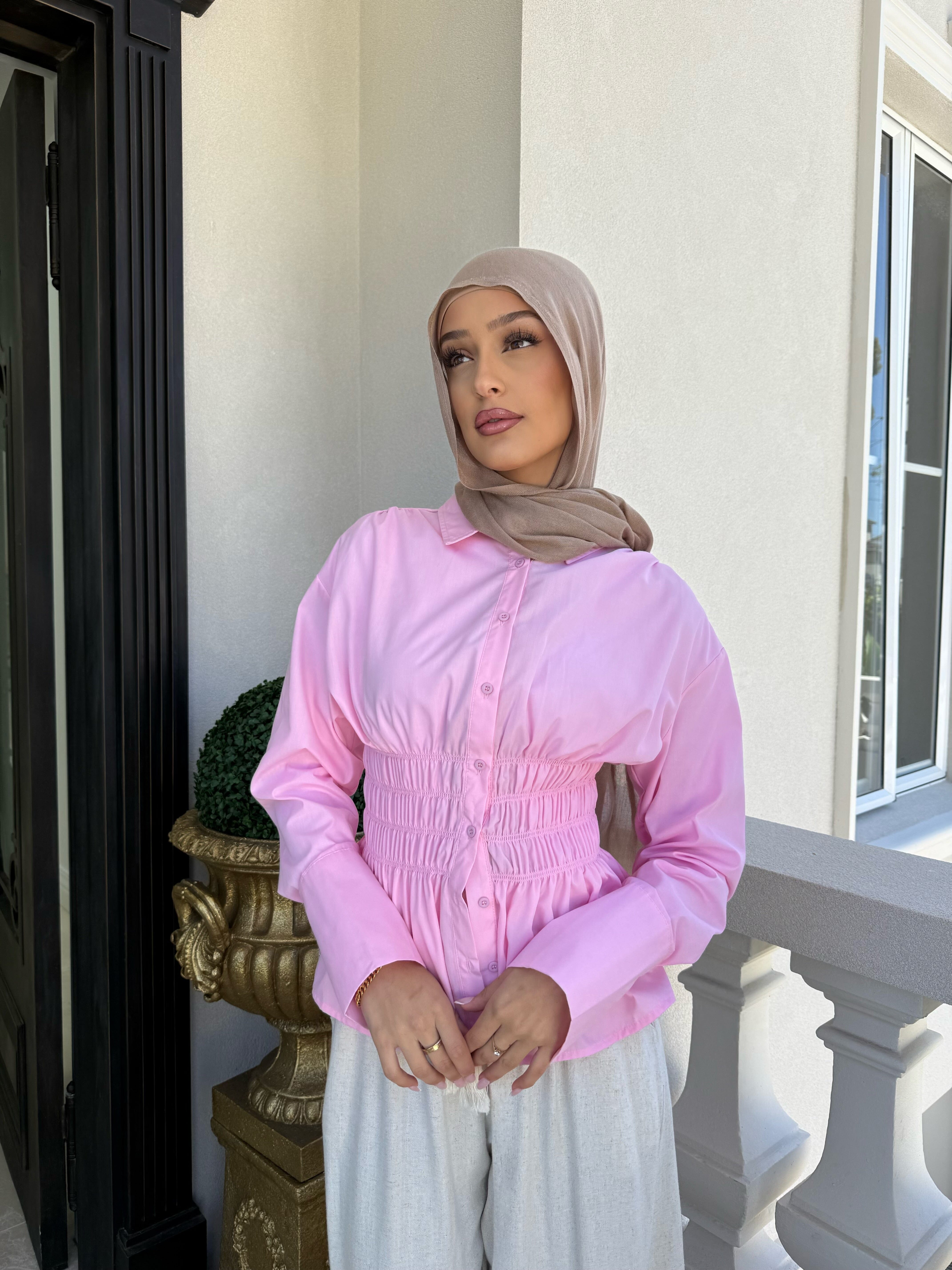 Elastic Gathered Top