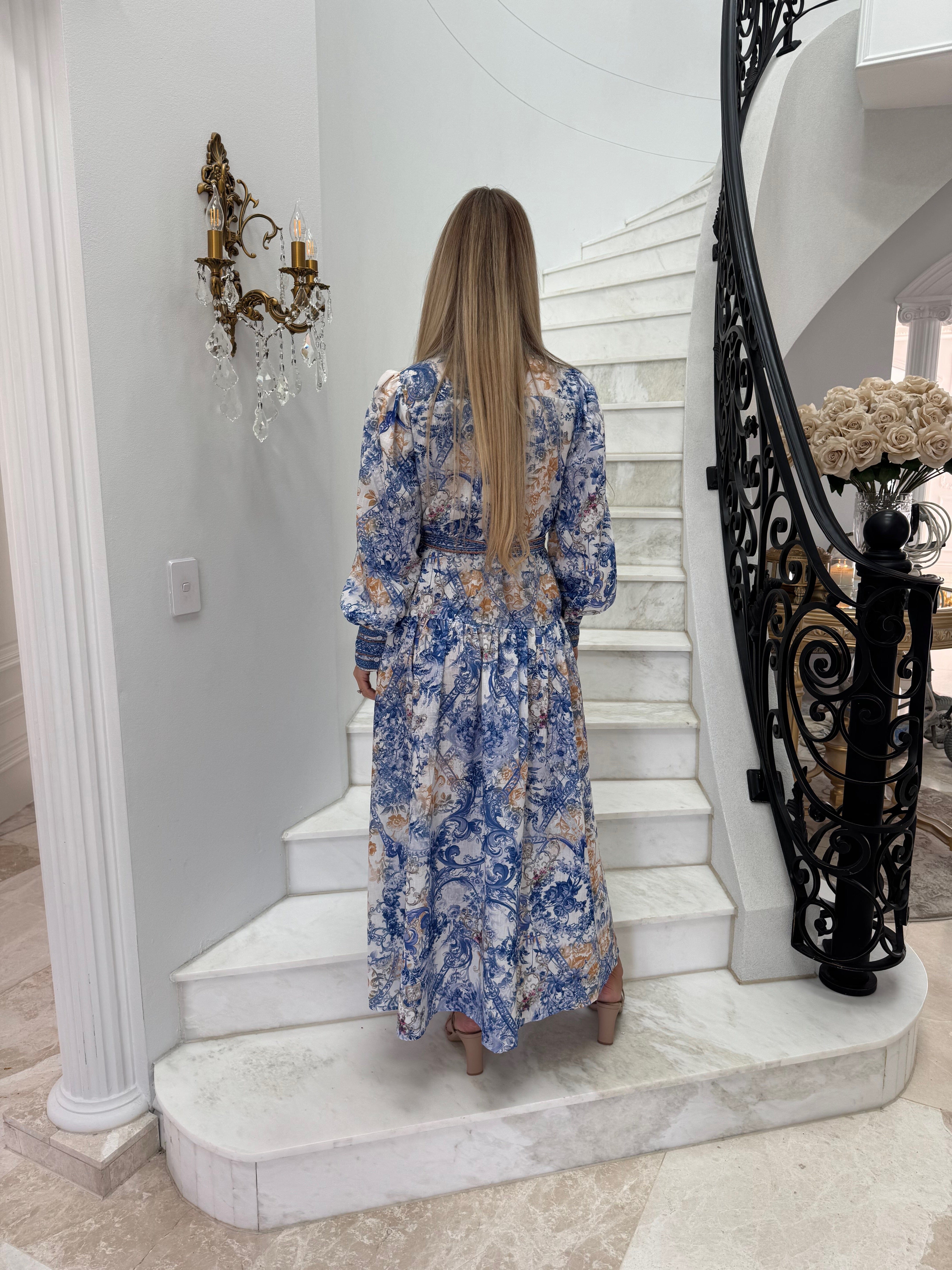 Blue Glam Beaded Dress