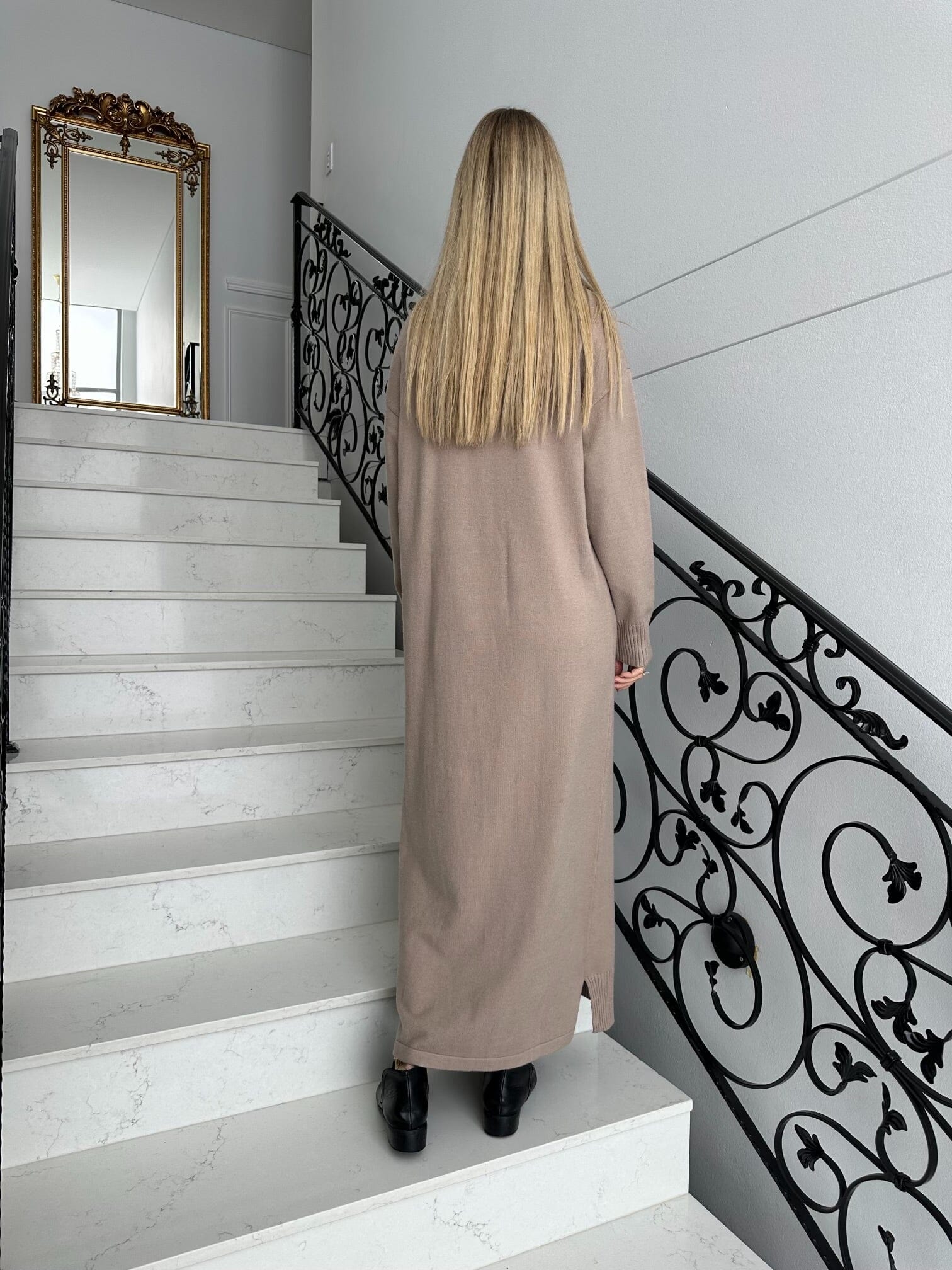 Turtle Neck Knit Dress