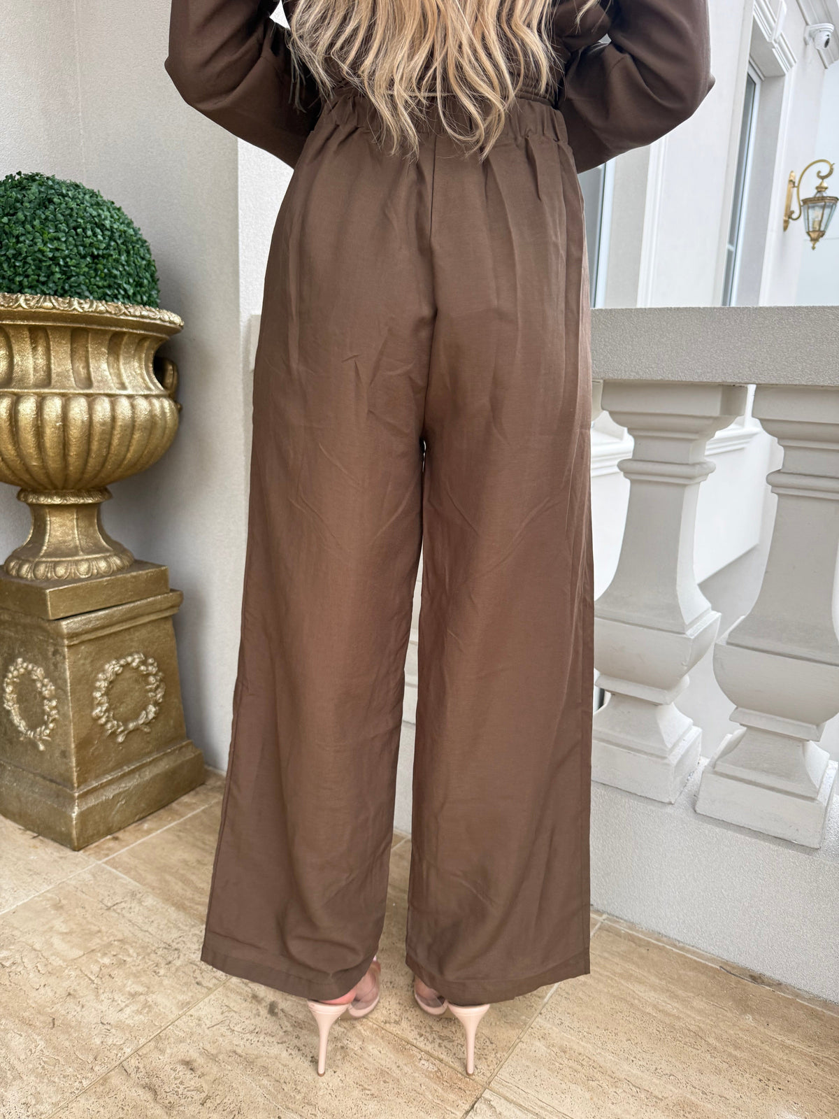 Trimmed Blended Linen Set