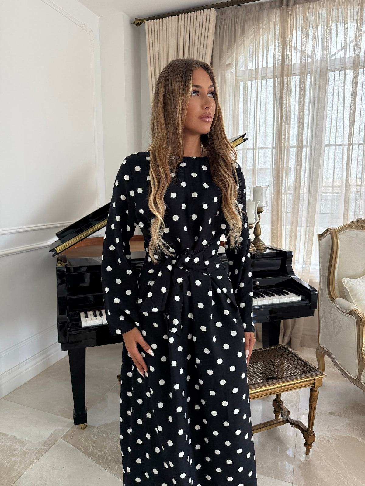 Polka Dot Tie Dress