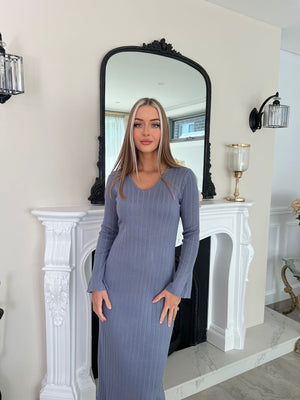 
            
                Load image into Gallery viewer, Nour Bell Sleeve Knit Dress
            
        