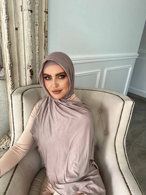 Sliver Pink Jersey Hijab Set