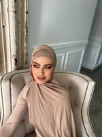 Beige Jersey Hijab Set