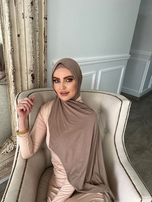 Mocha Jersey Hijab set