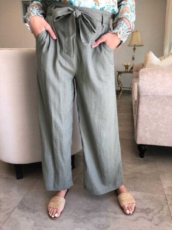 Linen High Rise Pants