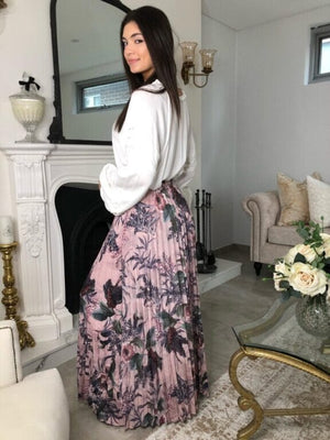 Big Blossom Pleated Skirt