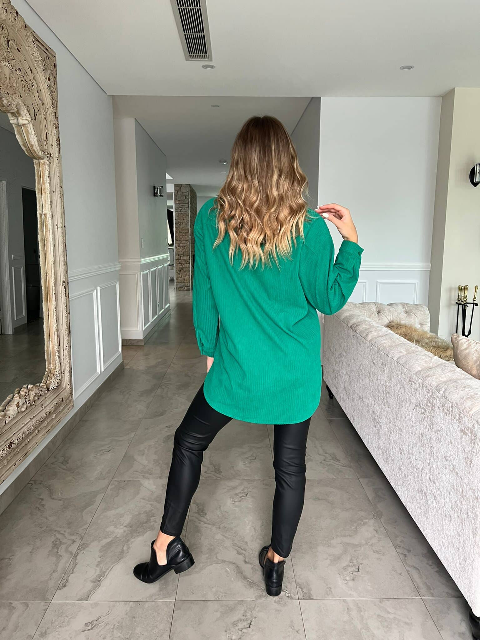 Velvet Mom Button Shirt