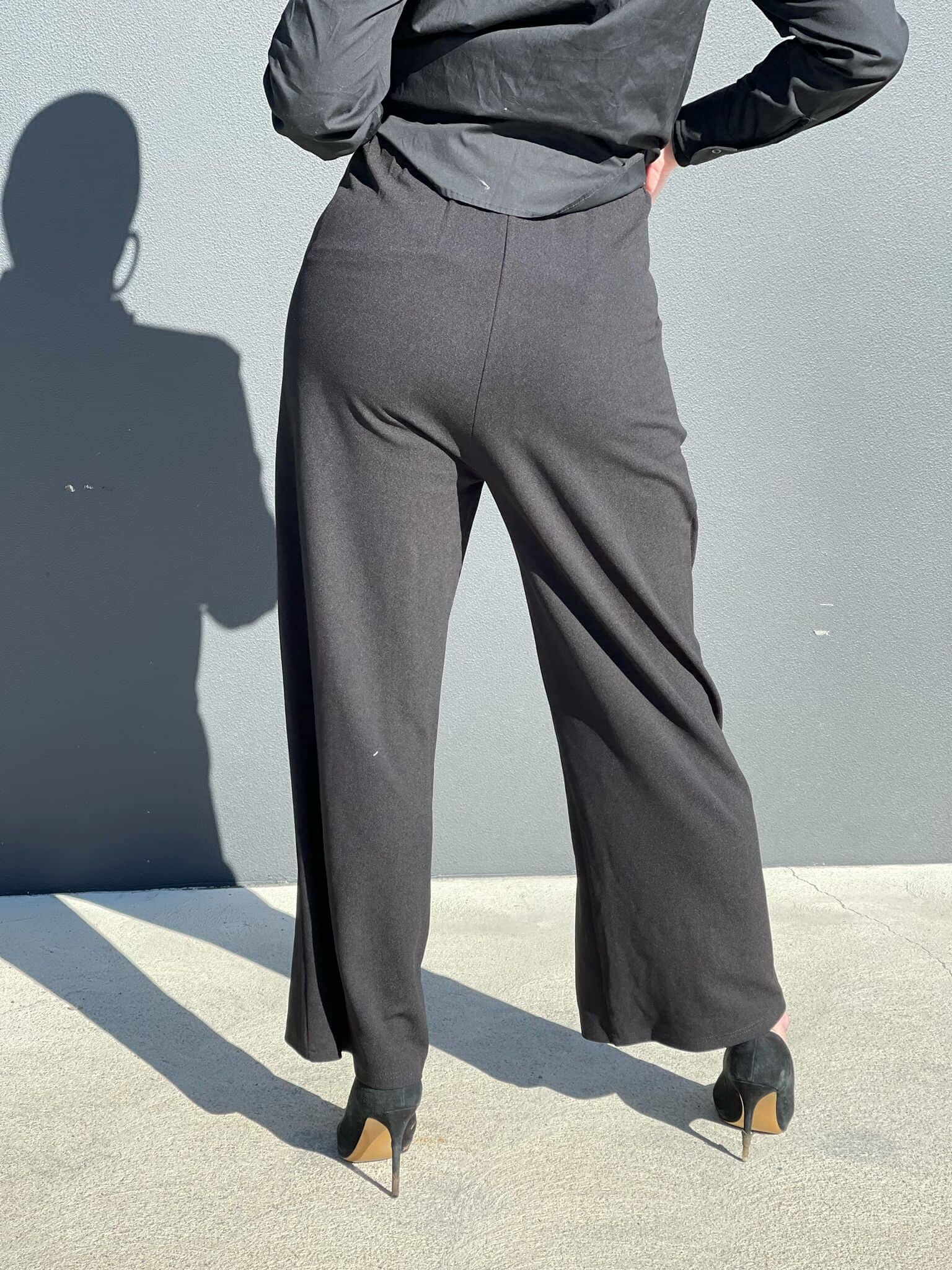 Black Nel Wide Leg Pants
