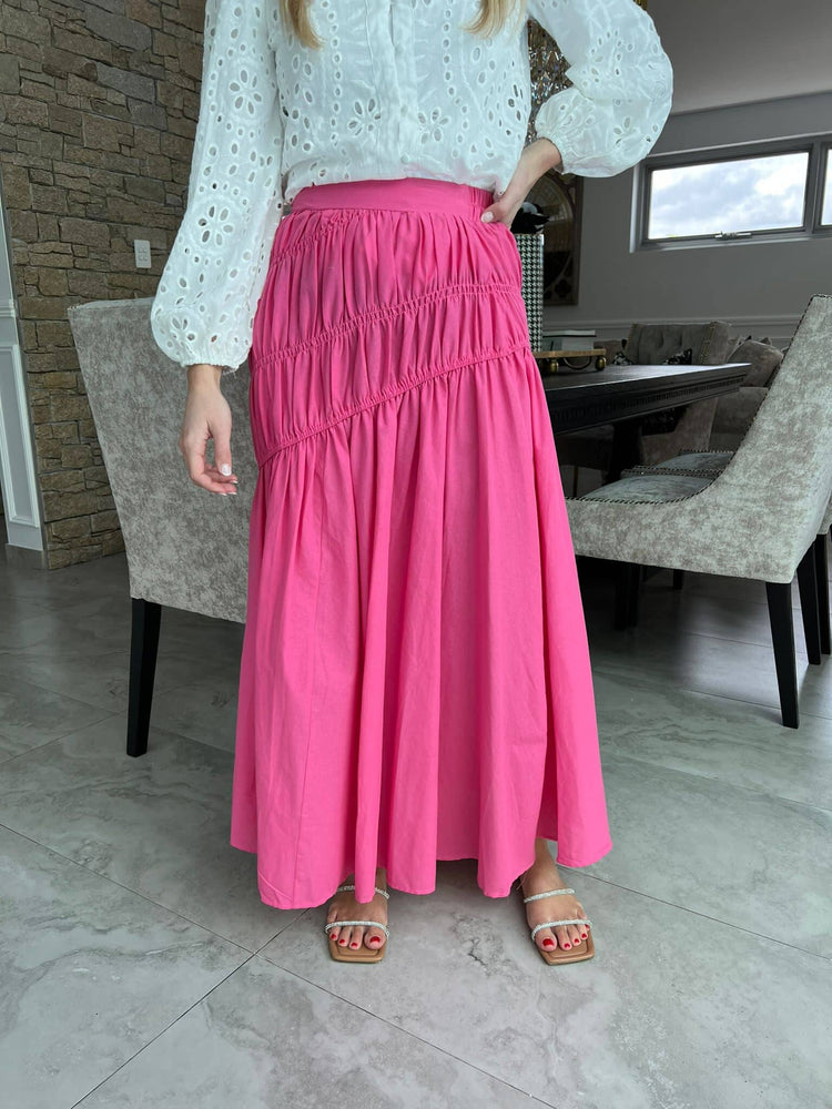 Pink Gathered Skirt