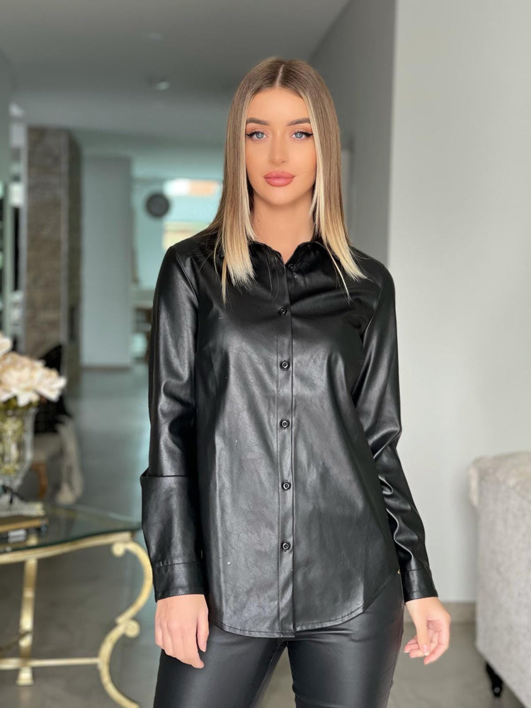 
            
                Load image into Gallery viewer, Leather Button Blouse
            
        
