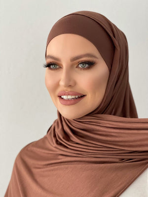 Tan Jersey Hijab Set
