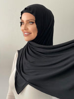 Black Jersey Hijab Set