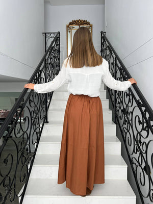 Mary-Anna Linen Skirt