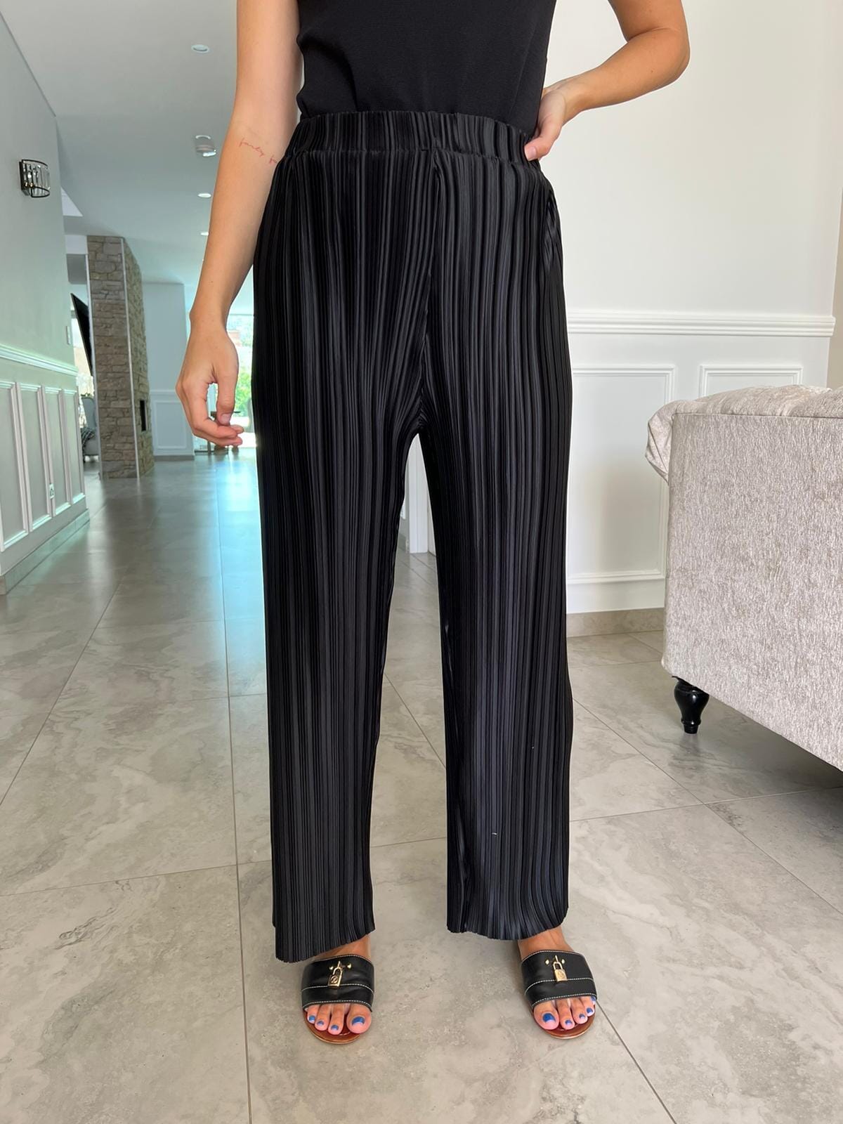 Pleated Shine Pants