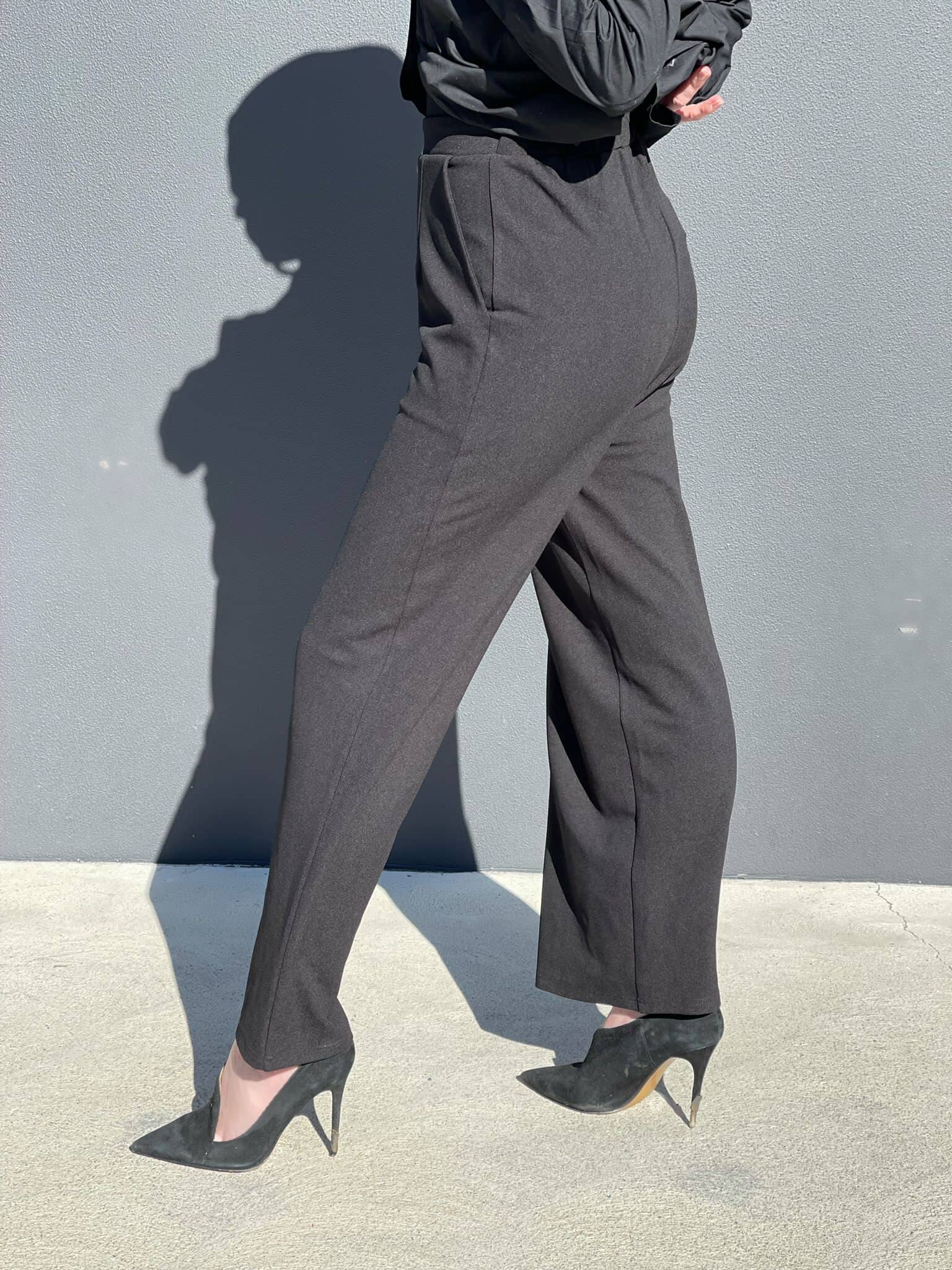 Black Nel Wide Leg Pants