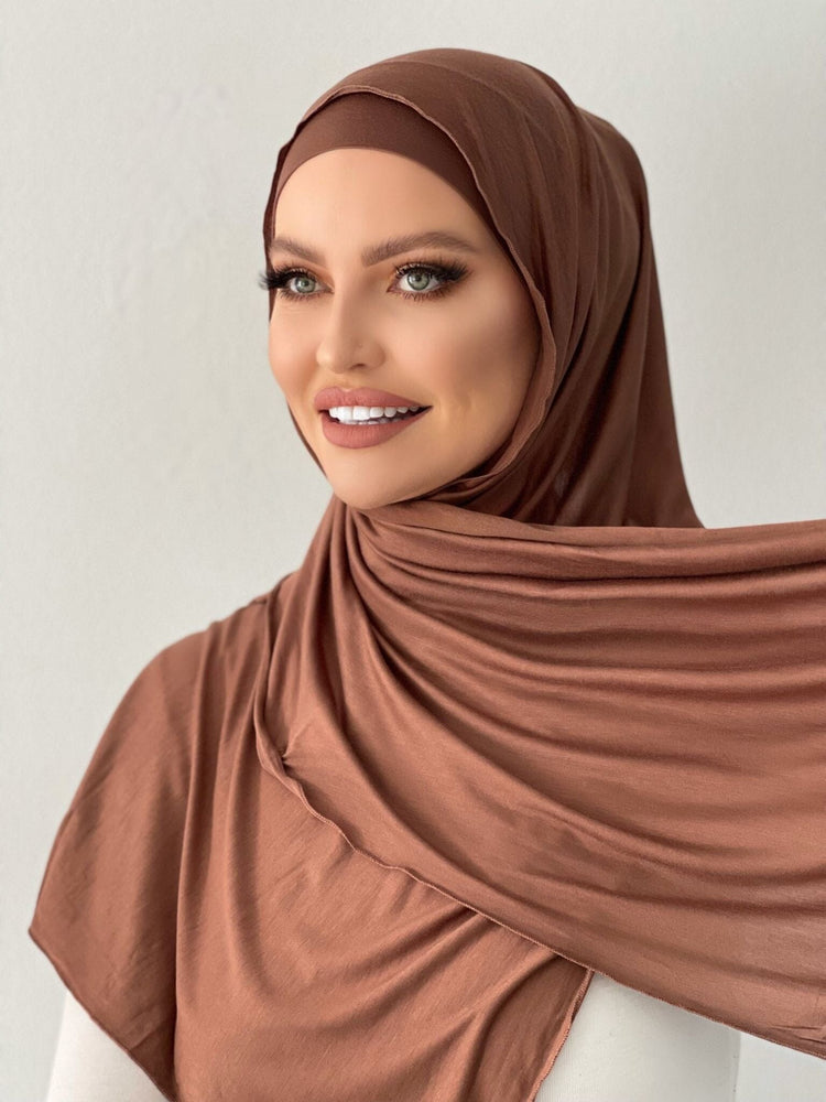 Tan Jersey Hijab Set