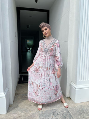 Lana Pink Beaded Dress