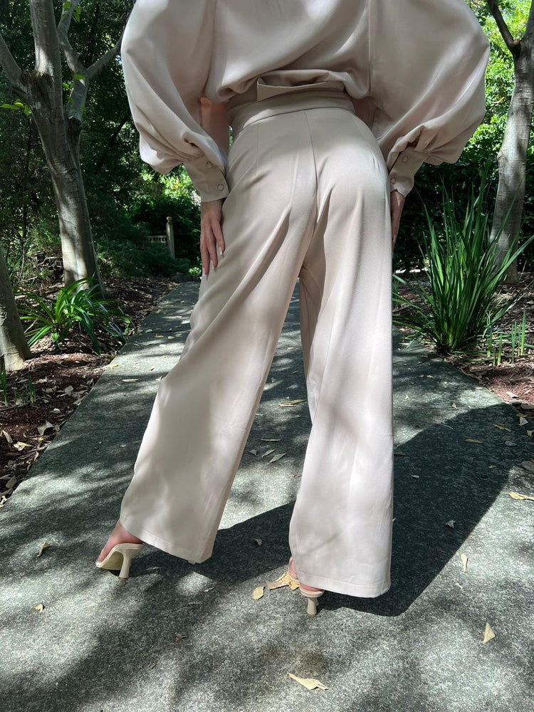 Nude Gold Button Pants