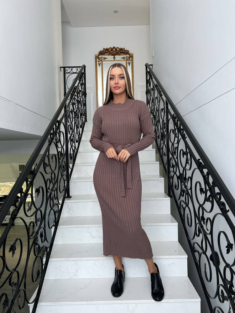 Thick Ribbed Knit Dress