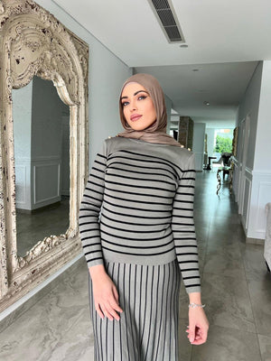 
            
                Load image into Gallery viewer, Nour Stripe Knit Set
            
        