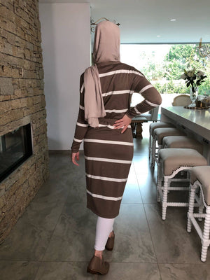 
            
                Load image into Gallery viewer, Stripe Tie Knit Cardigan
            
        